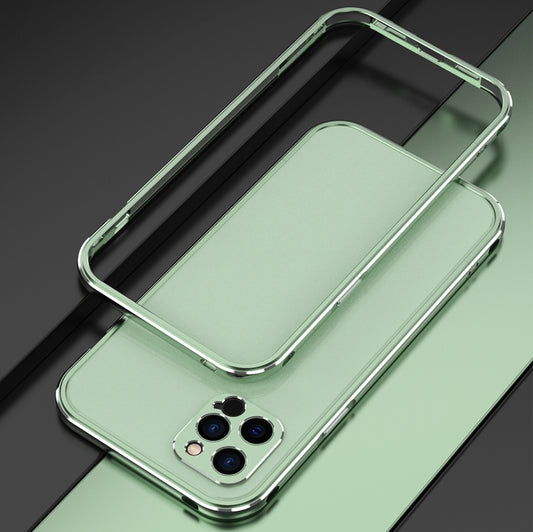 For iPhone 12 Pro Aurora Series Lens Protector + Metal Frame Protective Case(Green) - iPhone 12 / 12 Pro Cases by buy2fix | Online Shopping UK | buy2fix