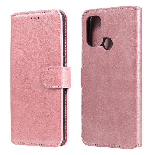 For OPPO A53 / A53S / A32 Classic Calf Texture PU + TPU Horizontal Flip Leather Case, with Holder & Card Slots & Wallet(Rose Gold) by buy2fix