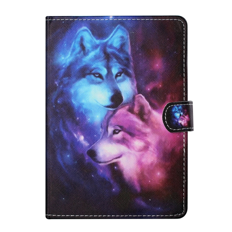 For 7 inch Tablet PC Universal Colored Drawing Horizontal Flip Leather Case with Holder & Card Slots(Wolf) - 7 inch by buy2fix | Online Shopping UK | buy2fix