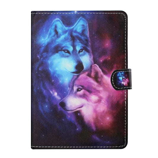 For 7 inch Tablet PC Universal Colored Drawing Horizontal Flip Leather Case with Holder & Card Slots(Wolf) - 7 inch by buy2fix | Online Shopping UK | buy2fix