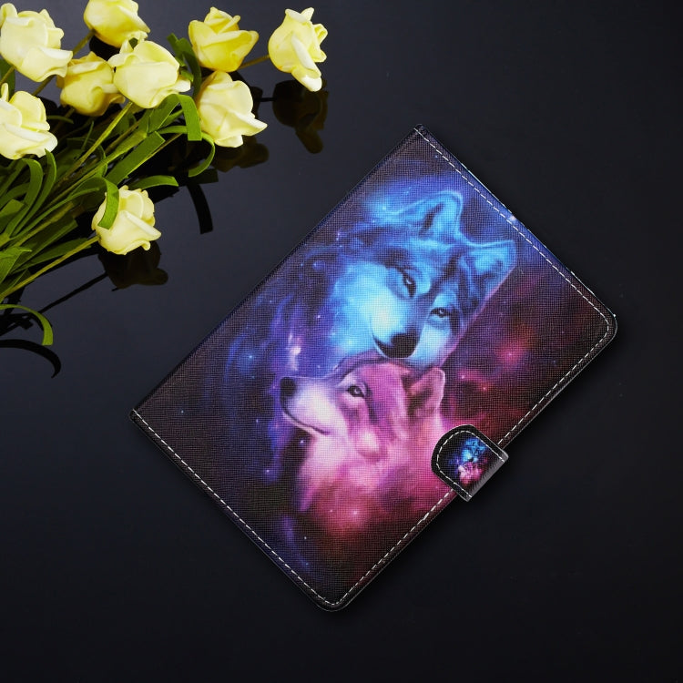 For 8 inch Tablet PC Universal Colored Drawing Horizontal Flip Leather Case with Holder & Card Slots(Wolf) - 8 inch by buy2fix | Online Shopping UK | buy2fix