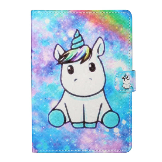 For 8 inch Tablet PC Universal Colored Drawing Horizontal Flip Leather Case with Holder & Card Slots(Unicorn) - 8 inch by buy2fix | Online Shopping UK | buy2fix