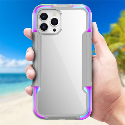 For iPhone 12 iPAKY Thunder Series Aluminum alloy Shockproof Protective Case(Rainbow) - iPhone 12 / 12 Pro Cases by iPAKY | Online Shopping UK | buy2fix