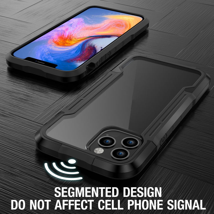 For iPhone 12 iPAKY Thunder Series Aluminum alloy Shockproof Protective Case(Black) - iPhone 12 / 12 Pro Cases by iPAKY | Online Shopping UK | buy2fix