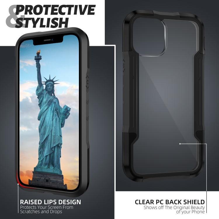 For iPhone 12 iPAKY Thunder Series Aluminum alloy Shockproof Protective Case(Black) - iPhone 12 / 12 Pro Cases by iPAKY | Online Shopping UK | buy2fix