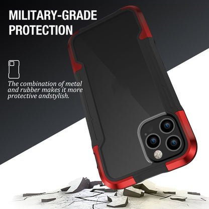 For iPhone 12 iPAKY Thunder Series Aluminum alloy Shockproof Protective Case(Red) - iPhone 12 / 12 Pro Cases by iPAKY | Online Shopping UK | buy2fix