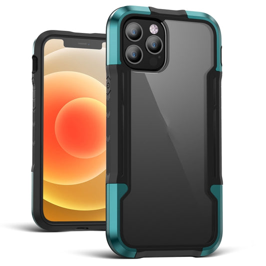 For iPhone 12 Pro iPAKY Thunder Series Aluminum alloy Shockproof Protective Case(Green) - iPhone 12 / 12 Pro Cases by iPAKY | Online Shopping UK | buy2fix