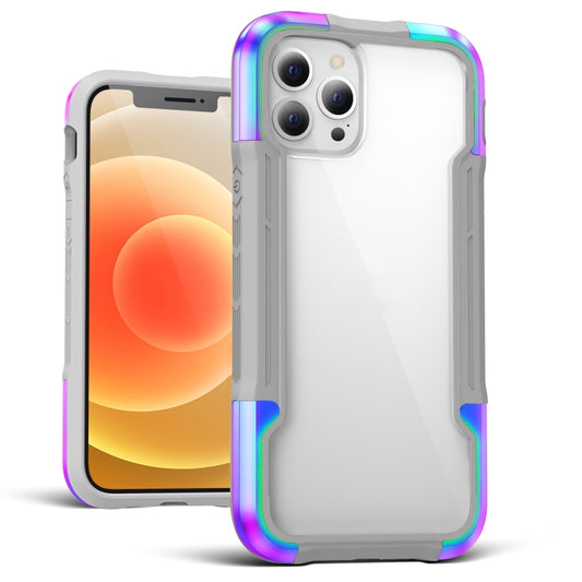 For iPhone 12 Pro iPAKY Thunder Series Aluminum alloy Shockproof Protective Case(Rainbow) - iPhone 12 / 12 Pro Cases by iPAKY | Online Shopping UK | buy2fix