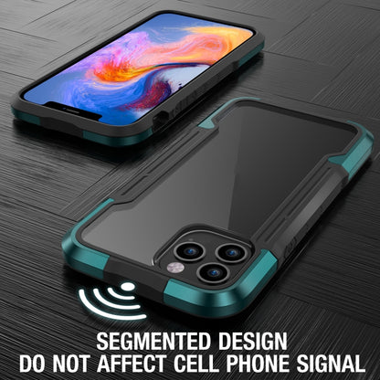 For iPhone 12 Pro Max iPAKY Thunder Series Aluminum alloy Shockproof Protective Case(Green) - iPhone 12 Pro Max Cases by iPAKY | Online Shopping UK | buy2fix