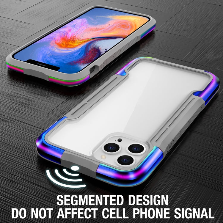 For iPhone 12 Pro Max iPAKY Thunder Series Aluminum alloy Shockproof Protective Case(Rainbow) - iPhone 12 Pro Max Cases by iPAKY | Online Shopping UK | buy2fix