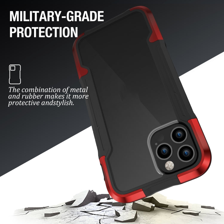 For iPhone 12 Pro Max iPAKY Thunder Series Aluminum alloy Shockproof Protective Case(Red) - iPhone 12 Pro Max Cases by iPAKY | Online Shopping UK | buy2fix