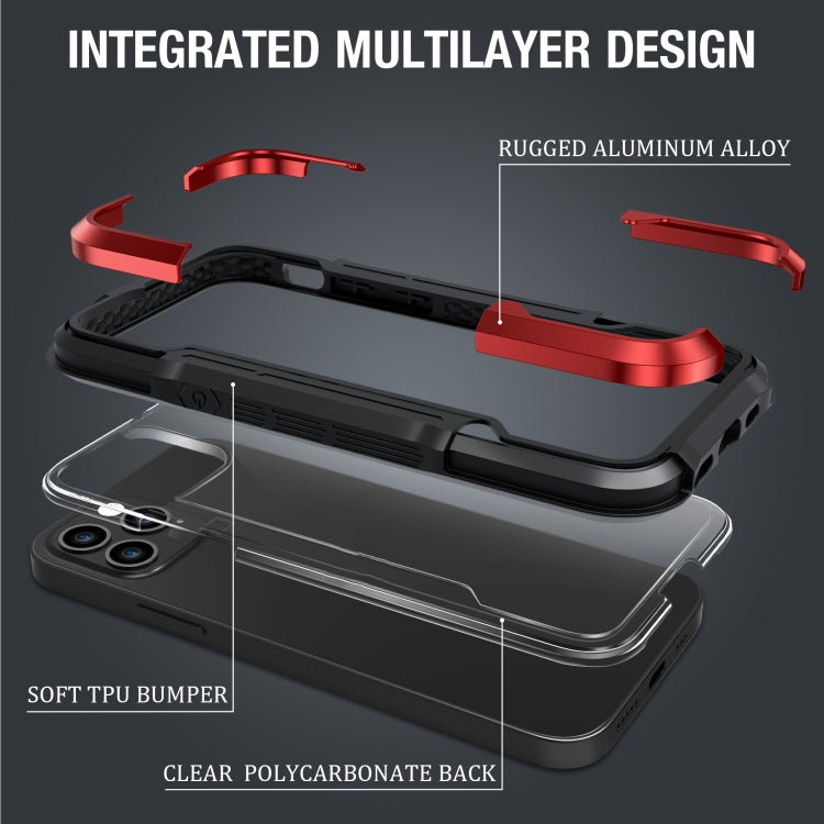 For iPhone 12 mini iPAKY Thunder Series Aluminum alloy Shockproof Protective Case (Red) - iPhone 12 mini Cases by iPAKY | Online Shopping UK | buy2fix