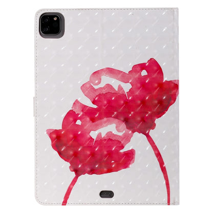 3D Painted Pattern Horizontal Flip Leather Case with Holder & Card Slots & Wallet & Sleep / Wake-up Function For iPad Air 2022 / 2020 10.9 /iPad Pro 11 2020 / 2018(Red Rose) - iPad Air (2022) / (2020) 10.9 Cases by buy2fix | Online Shopping UK | buy2fix