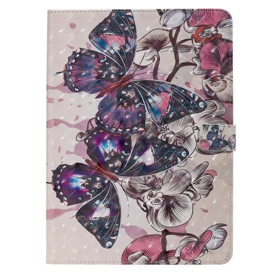 3D Painted Pattern Horizontal Flip Leather Case with Holder & Card Slots & Wallet & Sleep / Wake-up Function For iPad Air 2022 / 2020 10.9 /iPad Pro 11 2020 / 2018(Black Butterfly) - iPad Air (2022) / (2020) 10.9 Cases by buy2fix | Online Shopping UK | buy2fix