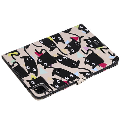 Painted Pattern Horizontal Flip Leather Case with Holder & Card Slots & Wallet & Sleep / Wake-up Function For iPad Air 2022 / 2020 10.9 /iPad Pro 11 2020 / 2018(Cats) - iPad Air (2022) / (2020) 10.9 Cases by buy2fix | Online Shopping UK | buy2fix