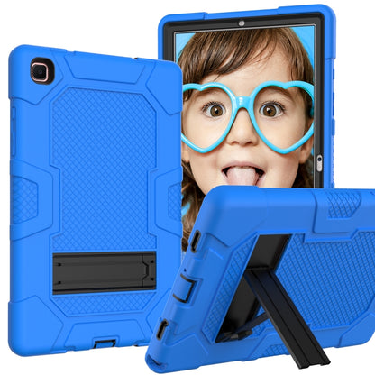 For Samsung Galaxy Tab A7 10.4 (2020) T500 / T505 Contrast Color Robot Shockproof Silicone + PC Protective Case with Holder(Dark Blue Black) - Other Galaxy Tab PC by buy2fix | Online Shopping UK | buy2fix