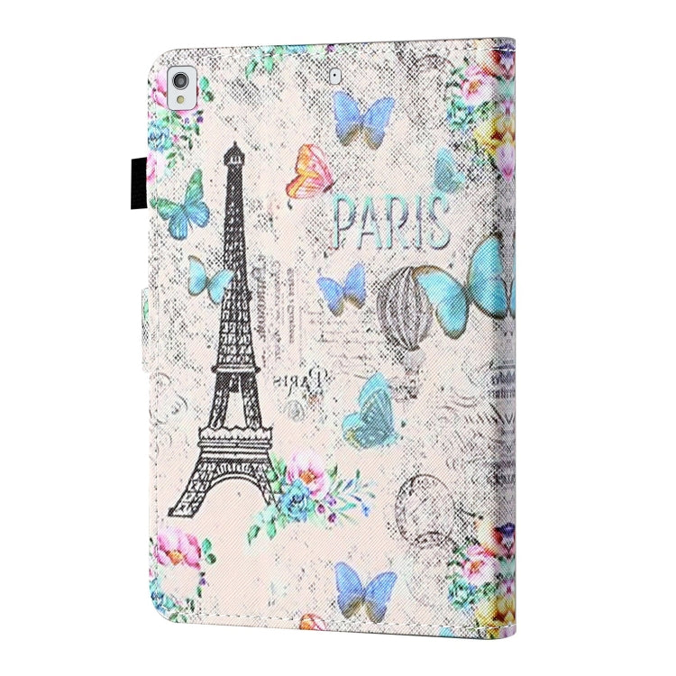 Coloured Drawing Stitching Horizontal Flip Leather Case with Holder & Card Slot & Sleep / Wake-up Function For iPad 10.2 2021 / 2020 / 2019 / Air (2019)(Tower and Butterflies) - iPad 10.2 Cases by buy2fix | Online Shopping UK | buy2fix