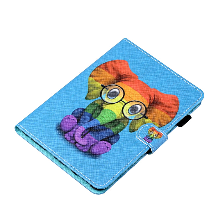 Coloured Drawing Stitching Horizontal Flip Leather Case with Holder & Card Slot & Sleep / Wake-up Function For iPad 10.2 2021 / 2020 / 2019 / Air (2019)(Colorful Elephant) - iPad 10.2 Cases by buy2fix | Online Shopping UK | buy2fix