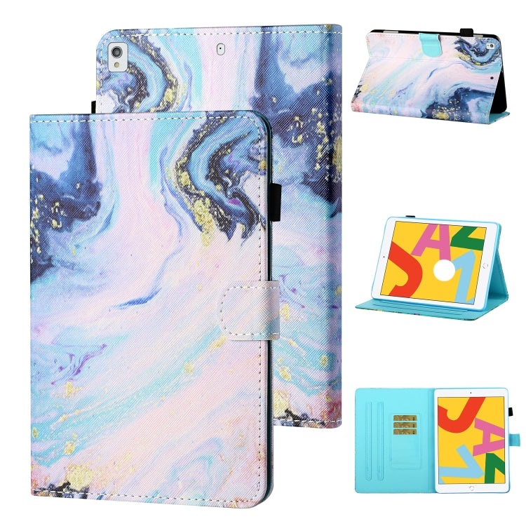 Coloured Drawing Stitching Horizontal Flip Leather Case with Holder & Card Slot & Sleep / Wake-up Function For iPad 10.2 2021 / 2020 / 2019 / Air (2019)(Quicksand) - iPad 10.2 Cases by buy2fix | Online Shopping UK | buy2fix