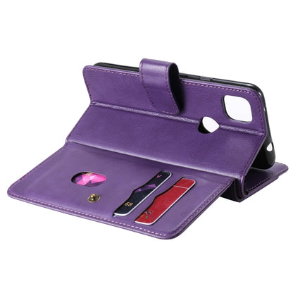 For Google Pixel 4a 4G Multifunctional Magnetic Copper Buckle Horizontal Flip Leather Case with Bracket & 10 Card Slots & Wallet & Photo Frame(Purple) - Google Cases by buy2fix | Online Shopping UK | buy2fix