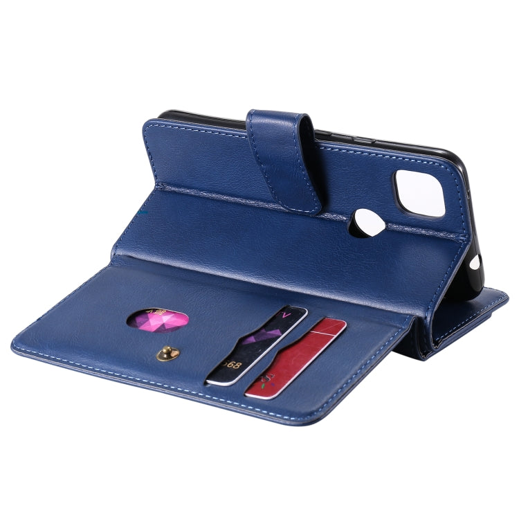 For Google Pixel 4a 4G Multifunctional Magnetic Copper Buckle Horizontal Flip Leather Case with Bracket & 10 Card Slots & Wallet & Photo Frame(Dark Blue) - Google Cases by buy2fix | Online Shopping UK | buy2fix