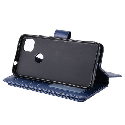 For Google Pixel 4a 4G Multifunctional Magnetic Copper Buckle Horizontal Flip Leather Case with Bracket & 10 Card Slots & Wallet & Photo Frame(Dark Blue) - Google Cases by buy2fix | Online Shopping UK | buy2fix