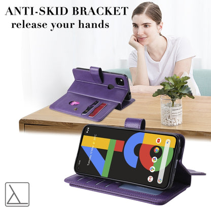 For Google Pixel 4a 4G Multifunctional Magnetic Copper Buckle Horizontal Flip Leather Case with Bracket & 10 Card Slots & Wallet & Photo Frame(Rose Gold) - Google Cases by buy2fix | Online Shopping UK | buy2fix