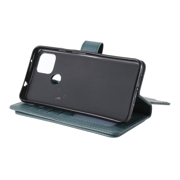 For Google Pixel 5 XL Multifunctional Magnetic Copper Buckle Horizontal Flip Leather Case with Bracket & 10 Card Slots & Wallet & Photo Frame(Dark Green) - Google Cases by buy2fix | Online Shopping UK | buy2fix