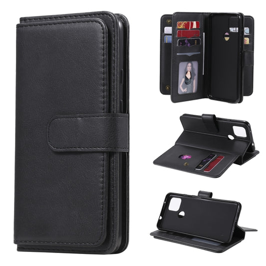 For Google Pixel 5 XL Multifunctional Magnetic Copper Buckle Horizontal Flip Leather Case with Bracket & 10 Card Slots & Wallet & Photo Frame(Black) - Google Cases by buy2fix | Online Shopping UK | buy2fix