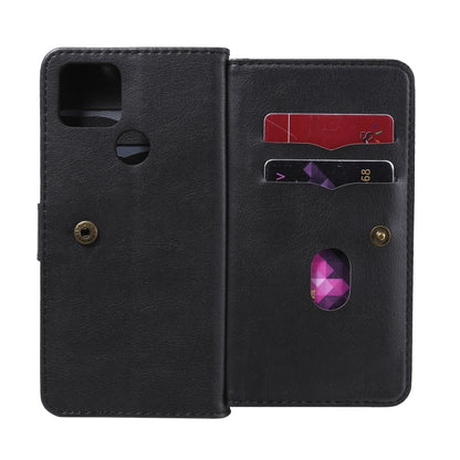 For Google Pixel 5 XL Multifunctional Magnetic Copper Buckle Horizontal Flip Leather Case with Bracket & 10 Card Slots & Wallet & Photo Frame(Black) - Google Cases by buy2fix | Online Shopping UK | buy2fix
