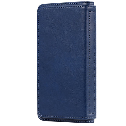 For Google Pixel 5 XL Multifunctional Magnetic Copper Buckle Horizontal Flip Leather Case with Bracket & 10 Card Slots & Wallet & Photo Frame(Dark Blue) - Google Cases by buy2fix | Online Shopping UK | buy2fix