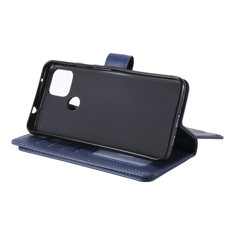 For Google Pixel 5 XL Multifunctional Magnetic Copper Buckle Horizontal Flip Leather Case with Bracket & 10 Card Slots & Wallet & Photo Frame(Dark Blue) - Google Cases by buy2fix | Online Shopping UK | buy2fix