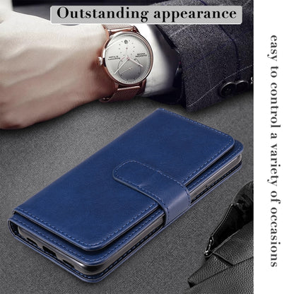 For Google Pixel 5 XL Multifunctional Magnetic Copper Buckle Horizontal Flip Leather Case with Bracket & 10 Card Slots & Wallet & Photo Frame(Rose Gold) - Google Cases by buy2fix | Online Shopping UK | buy2fix