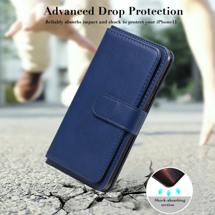 For Google Pixel 5 XL Multifunctional Magnetic Copper Buckle Horizontal Flip Leather Case with Bracket & 10 Card Slots & Wallet & Photo Frame(Rose Gold) - Google Cases by buy2fix | Online Shopping UK | buy2fix