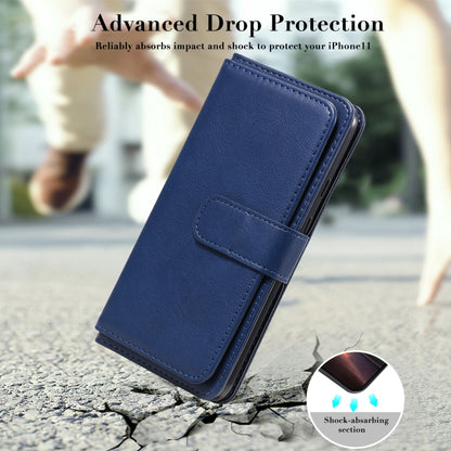 For Google Pixel 5 XL Multifunctional Magnetic Copper Buckle Horizontal Flip Leather Case with Bracket & 10 Card Slots & Wallet & Photo Frame(Rose Gold) - Google Cases by buy2fix | Online Shopping UK | buy2fix