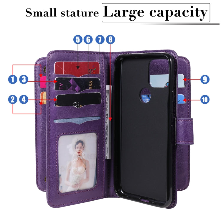 For Google Pixel 5 Multifunctional Magnetic Copper Buckle Horizontal Flip Leather Case with Bracket & 10 Card Slots & Wallet & Photo Frame(Rose Gold) - Google Cases by buy2fix | Online Shopping UK | buy2fix