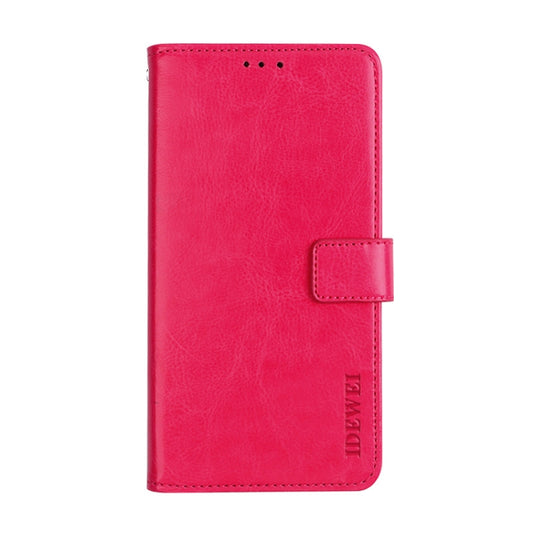 For Alcatel 1B 2020 idewei Crazy Horse Texture Horizontal Flip Leather Case with Holder & Card Slots & Wallet(Rose Red) - Alcatel Cases by idewei | Online Shopping UK | buy2fix