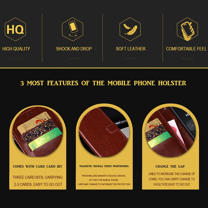 For Cubot C30 idewei Crazy Horse Texture Horizontal Flip Leather Case with Holder & Card Slots & Wallet(Rose Red) - More Brand by idewei | Online Shopping UK | buy2fix