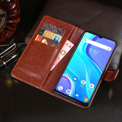 For UMIDIGI A7S idewei Crazy Horse Texture Horizontal Flip Leather Case with Holder & Card Slots & Wallet(Sky Blue) - More Brand by idewei | Online Shopping UK | buy2fix