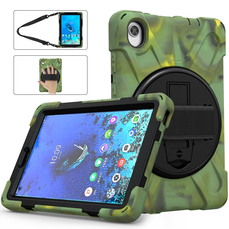 For Lenovo Tab M8 (2020) TB-8705F 8.0 inch Shockproof Colorful Silicone + PC Protective Case with Holder & Shoulder Strap & Hand Strap(Camouflage) - Other Galaxy Tab PC by buy2fix | Online Shopping UK | buy2fix