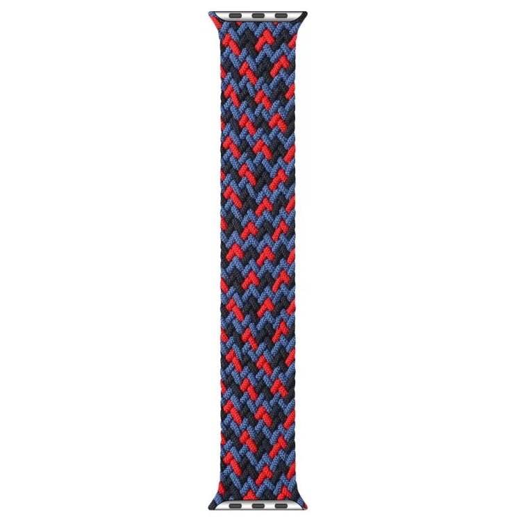 Mixed Color Nylon Braided Single Loop Watch Band For Apple Watch Ultra 49mm&Watch Ultra 2 49mm / Series 9&8&7 45mm / SE 3&SE 2&6&SE&5&4 44mm / 3&2&1 42mm, Size:S(Red Camouflage) by buy2fix