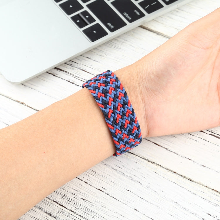 Mixed Color Nylon Braided Single Loop Watch Band For Apple Watch Ultra 49mm&Watch Ultra 2 49mm / Series 9&8&7 45mm / SE 3&SE 2&6&SE&5&4 44mm / 3&2&1 42mm, Size:S(Red Camouflage) by buy2fix