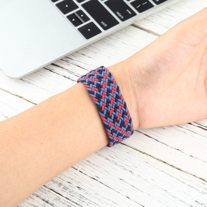 Mixed Color Nylon Braided Single Loop Watch Band For Apple Watch Ultra 49mm&Watch Ultra 2 49mm / Series 9&8&7 45mm / SE 3&SE 2&6&SE&5&4 44mm / 3&2&1 42mm, Size:S(Red Camouflage) by buy2fix