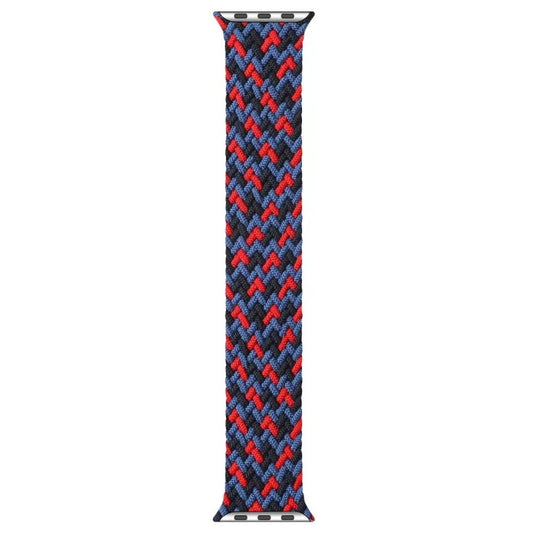 Mixed Color Nylon Braided Single Loop Watch Band For Apple Watch Ultra 49mm&Watch Ultra 2 49mm / Series 9&8&7 45mm / SE 3&SE 2&6&SE&5&4 44mm / 3&2&1 42mm, Size:L(Red Camouflage) by buy2fix