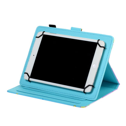 For 7 inch Tablet PC Universal Sewing Thread Horizontal Painted Flat Leather Case with Pen Cover & Anti Skid Strip & Card Slot & Holder(Tree And Elephant) - 7 inch by buy2fix | Online Shopping UK | buy2fix