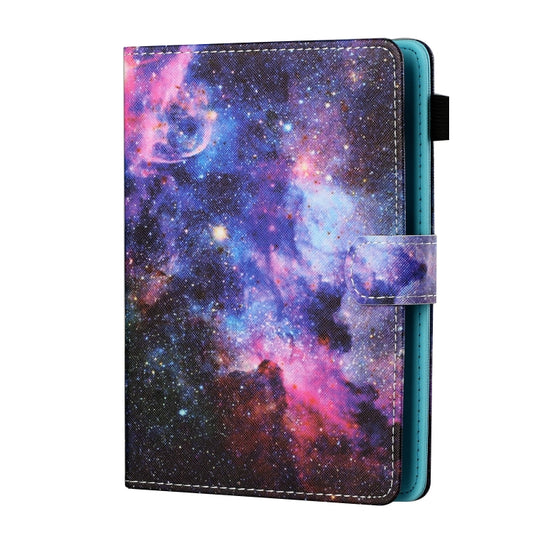 For 10 inch Tablet PC Universal Sewing Thread Horizontal Painted Flat Leather Case with Pen Cover & Anti Skid Strip & Card Slot & Holder(Starry Sky) - 10 - 11 inch by buy2fix | Online Shopping UK | buy2fix