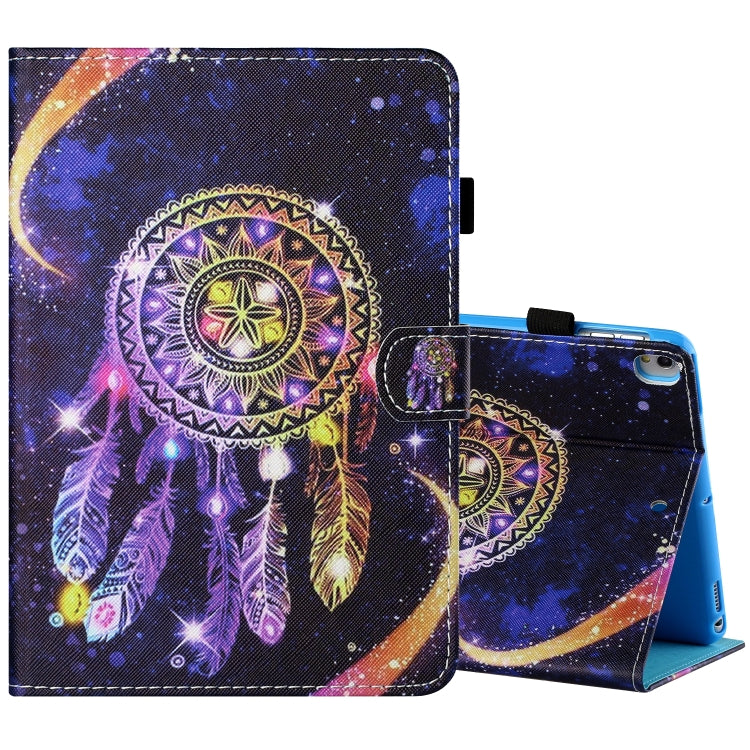 For iPad 10.2 / iPad Air 10.5 2019 Sewing Thread Horizontal Painted Flat Leather Case with Pen Cover & Anti Skid Strip & Card Slot & Holder & Sleep / Wake-up Function(Starry Sky Wind Chimes) - iPad 10.2 Cases by buy2fix | Online Shopping UK | buy2fix