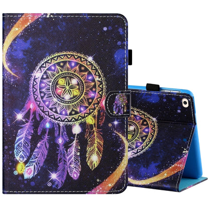 Sewing Thread Horizontal Painted Flat Leather Case with Pen Cover & Anti Skid Strip & Card Slot & Holder & Sleep / Wake-up Function For  iPad 9.7 (2018) / (2017)(Starry Sky Wind Chimes) - iPad Pro 9.7 inch Cases by buy2fix | Online Shopping UK | buy2fix