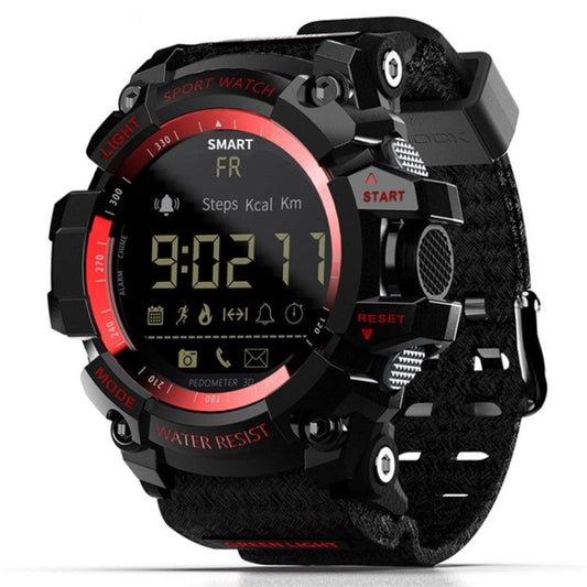 Lokmat MK16 LCD Screen 50m Waterproof Smart Watch, Support Information Reminder / Remote Camera / Walking Motion Monitor(Red) - Smart Watches by Lokmat | Online Shopping UK | buy2fix