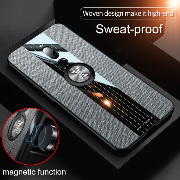 For Meizu Note 8 XINLI Stitching Cloth Texture Shockproof TPU Protective Case with Ring Holder(Brown) - More Brand by XINLI | Online Shopping UK | buy2fix